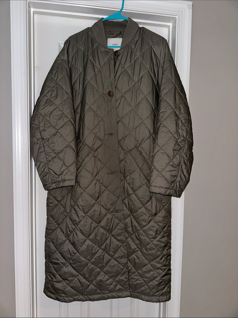 Aritzia Wilfred Pavant Quilted Long Jacket